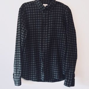 STEVEN ALEN 100% WARM COTTON BLUE AND GRAY PLAID